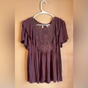 Knox Rose Mauve Lace Top